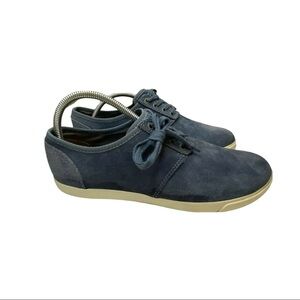 Clarks Mens Blue Suede Leather Lace Up Oxford Shoes Sz 10.5 M